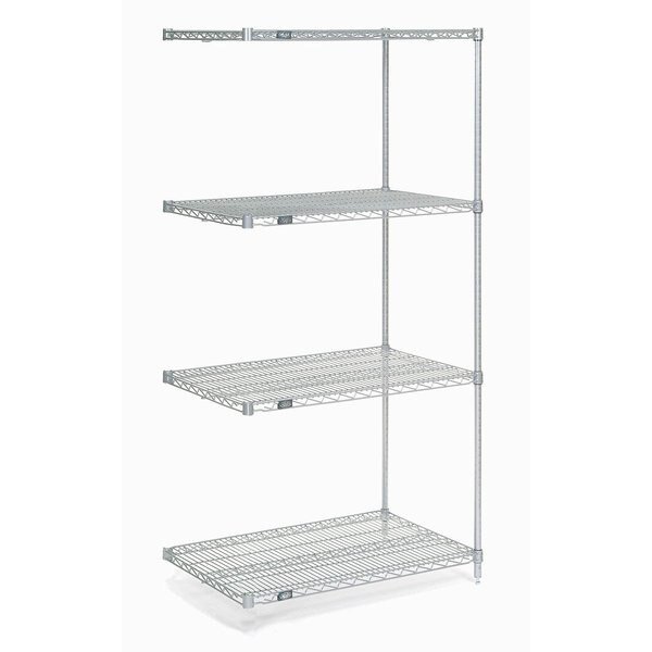 Wire Shelving Add-On, Poly-Z-Brite, 30W x 21D x 74H, Nexel, Mfr#: A21307Z